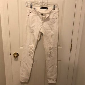 Express white ripped jeans